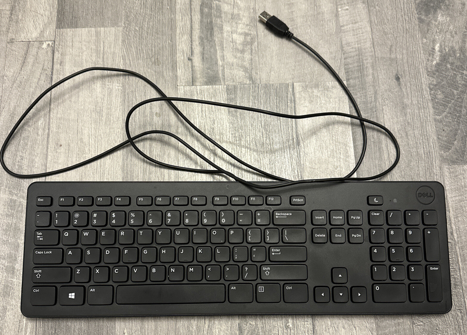 Dell KB113T USB Slim Black Quiet Keyboard With Sleep Hot Key  Free Shipping