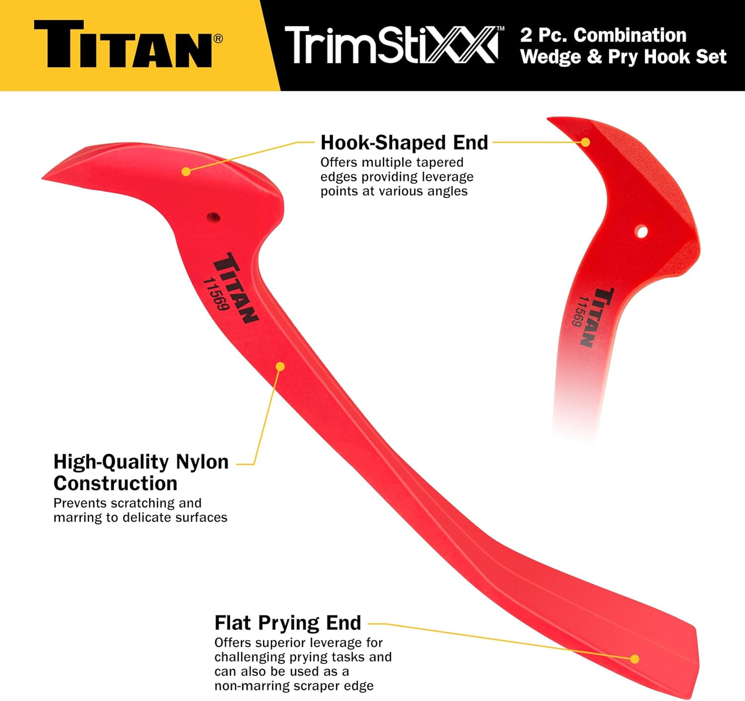 11568 2-Piece Combination Wedge and Pry Hook Set