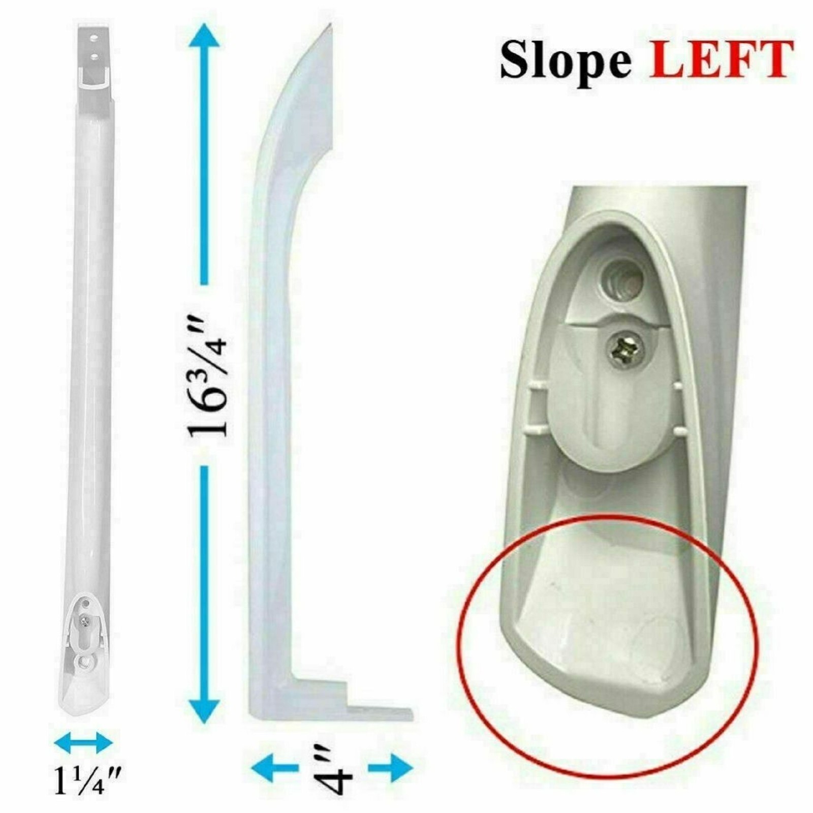 Fridge Door Handle - Frigidaire FFTR1821QW1 FFTR1814QW1 FFTR1814QW0 FFHT2021QW0