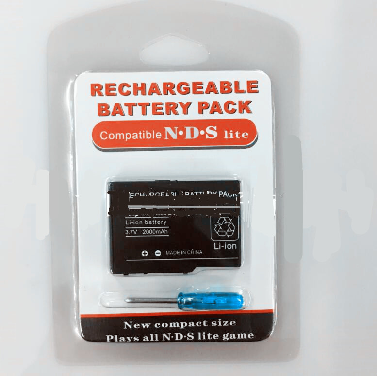 TWO (2) PACK Replacement Battery 2000mAh Nintendo DS Lite NDSL +Screwdriver