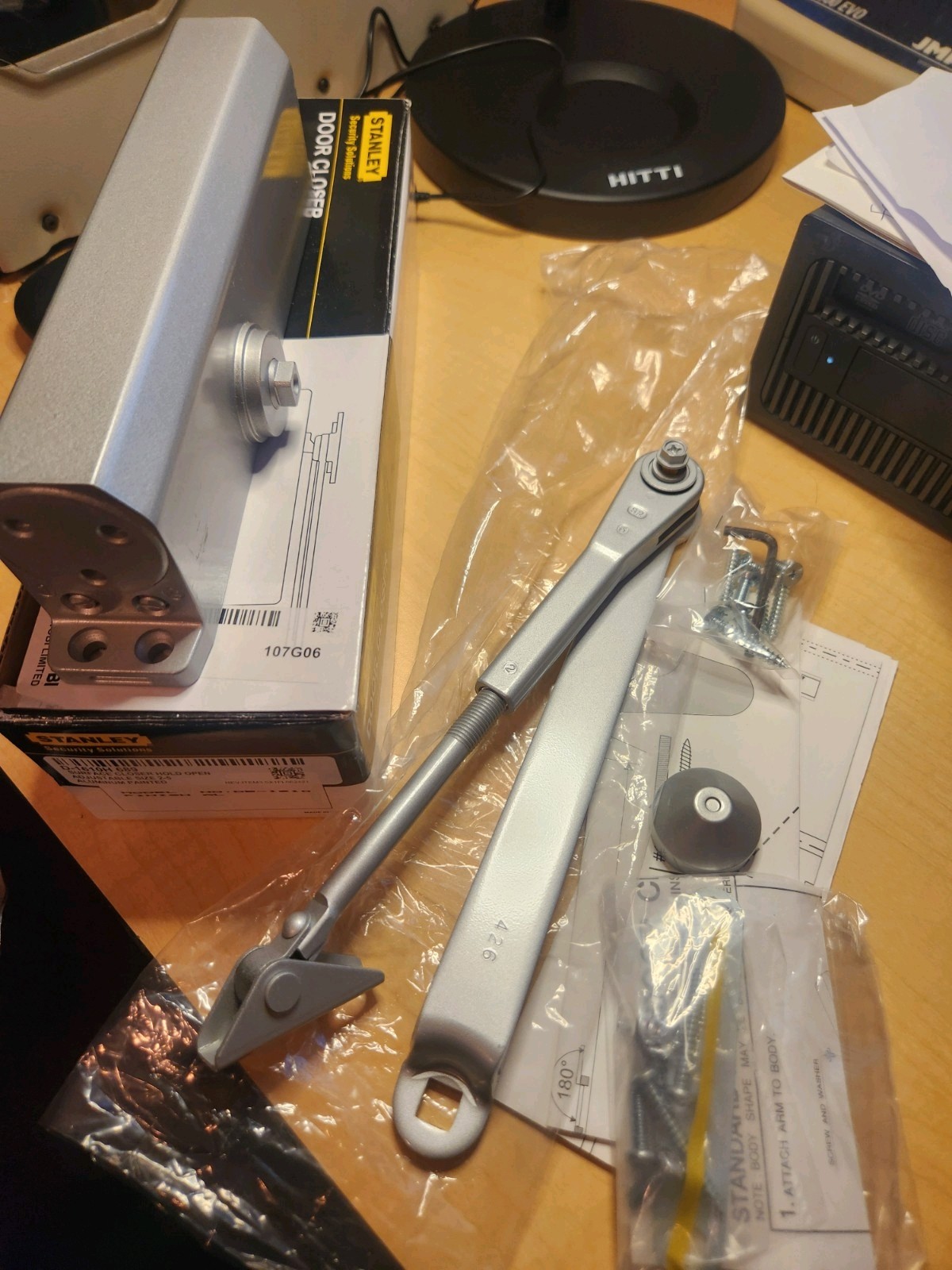 Stanley Ryobi Surface Door Closer Hold Open Size 1-4
