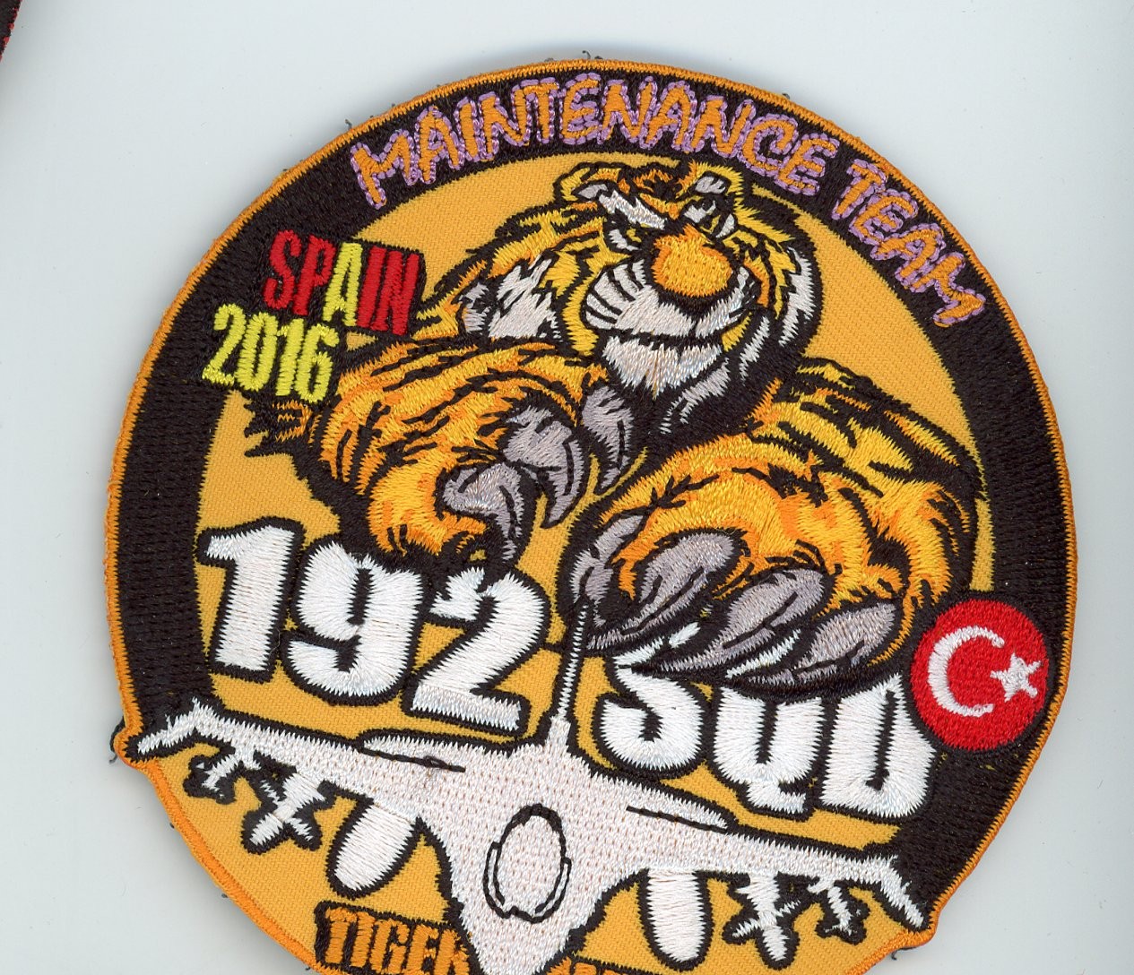 PATCH TURKEY NTM TIGER MEET 192nd SQN MAINTENANCE TEAM VEL BACK 2016