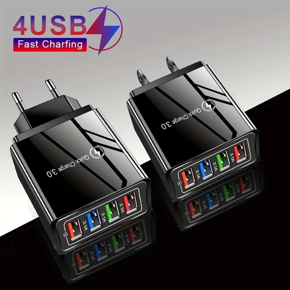 Hyper Charge Pro Charger – 4-Port Quick Charge for Android iPhone Fast Charging
