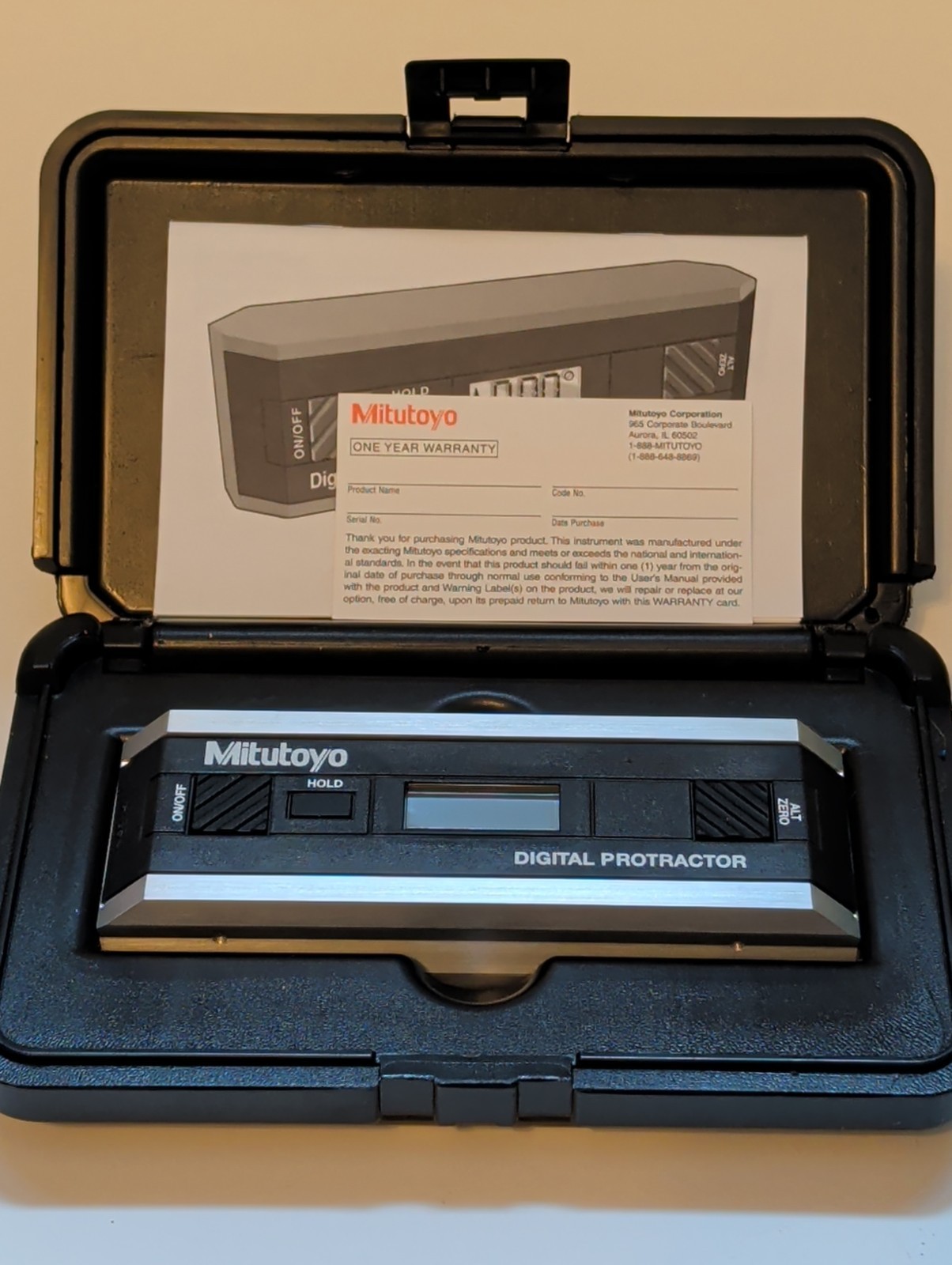 Mitutoyo 950-317 Digital Protractor Pro 360 with Case and Instructions Excellent