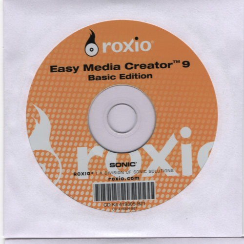 HP Sonic Roxio Easy Media Creator 9 Basic Edition Software Install CD-ROM (2006)