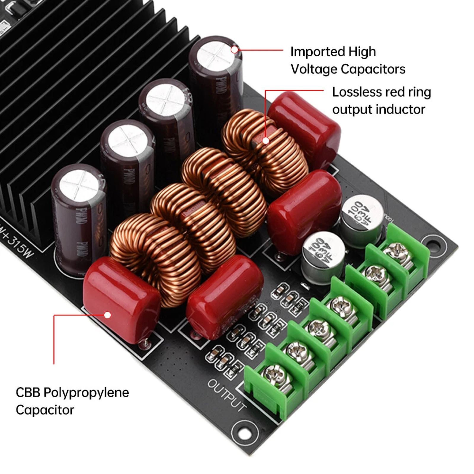 HiFi Amplifier Board Audio Module Maximum Output Power: 600W (300W x 2)
