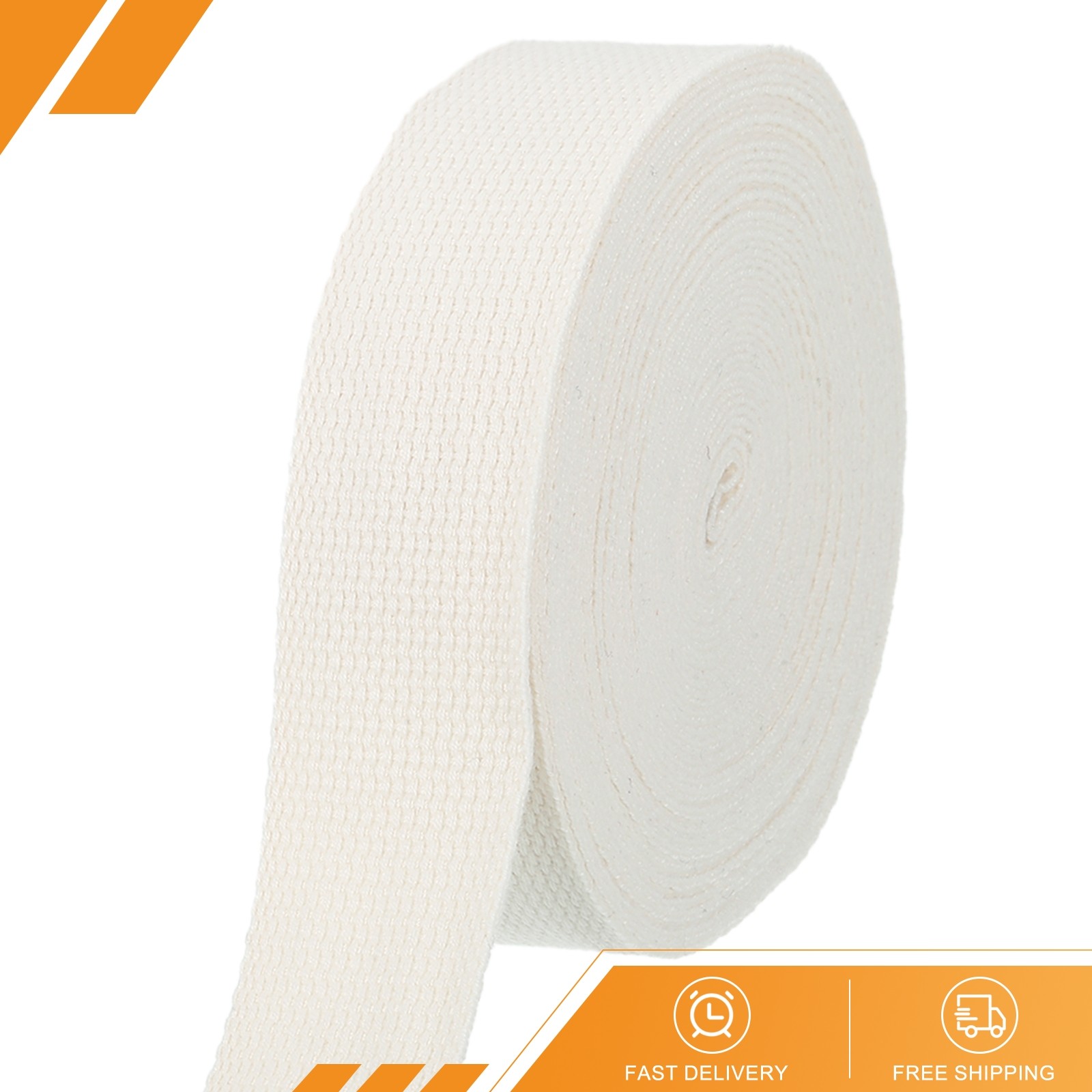 Cotton Webbing 1.5" 11 Yard Polyester Cotton Webbing Strap Beige