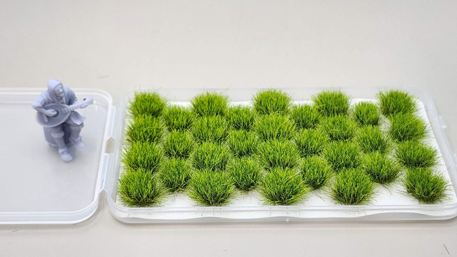 JHT - Spring Green Model Grass Clusters - Self Adhesive Grass Tufts - 8mm height