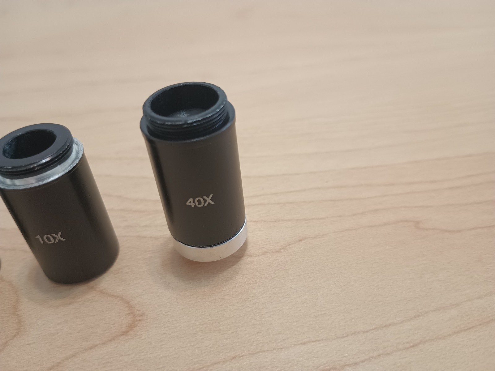 Microscope Lens, Set Of 3, 4x, 10x, 40x, Used, From Celestron Microscope.