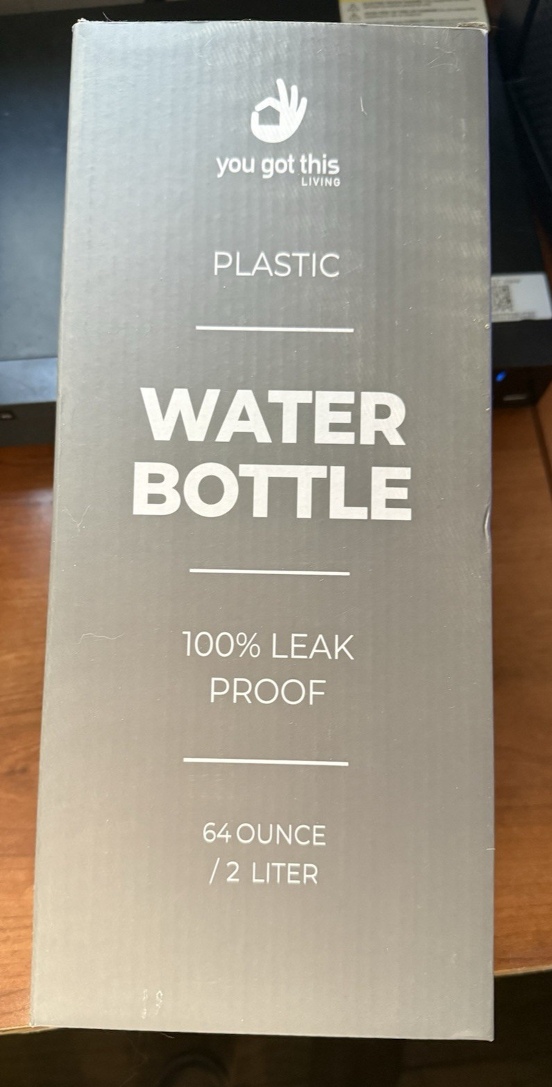 2L 64 OZ Motivational Sport Water Bottle Handle Blue You Got This LivingBPA Free