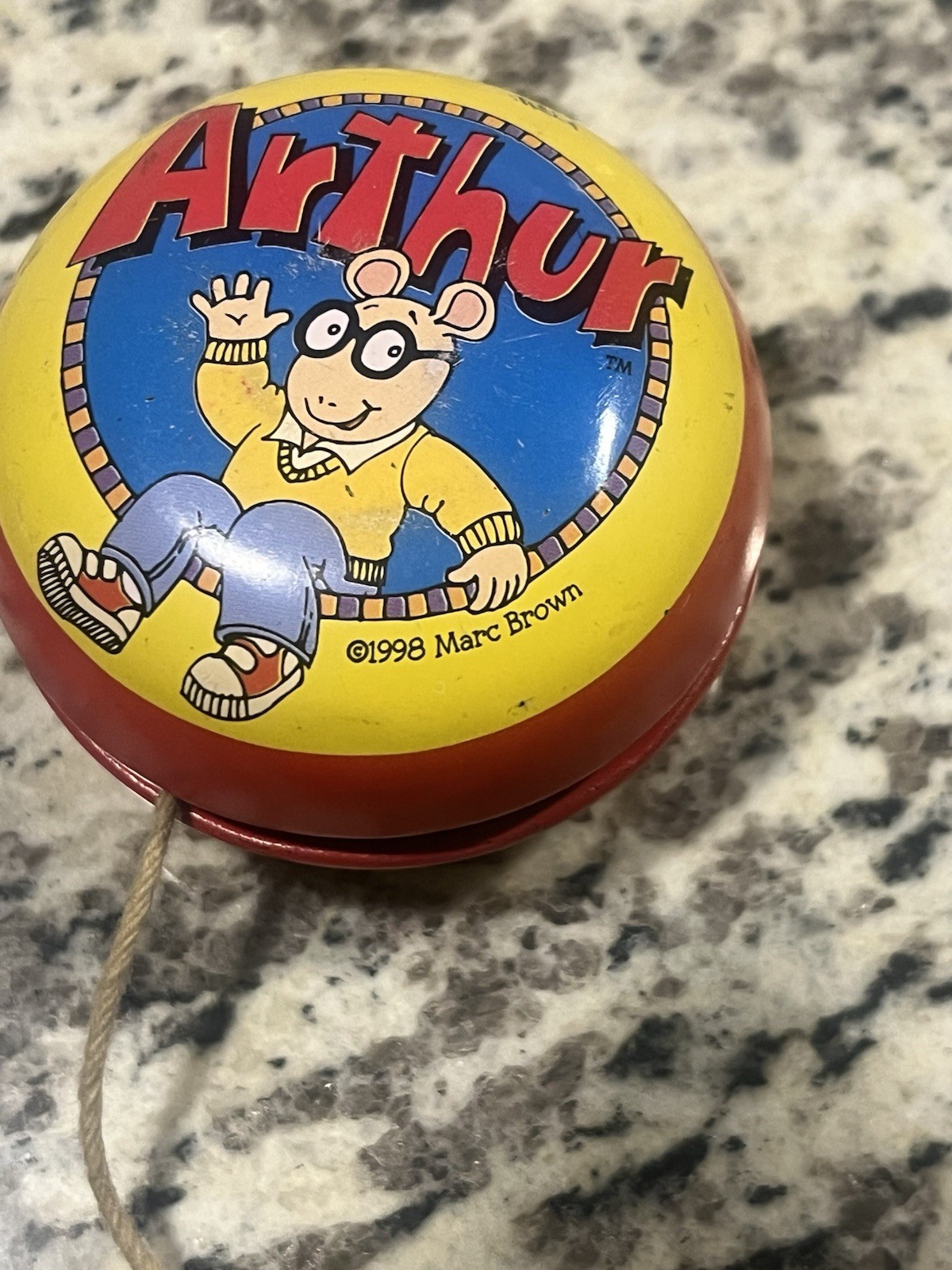 1998 Marc Brown Arthur Double Sided Yoyo With Original String.