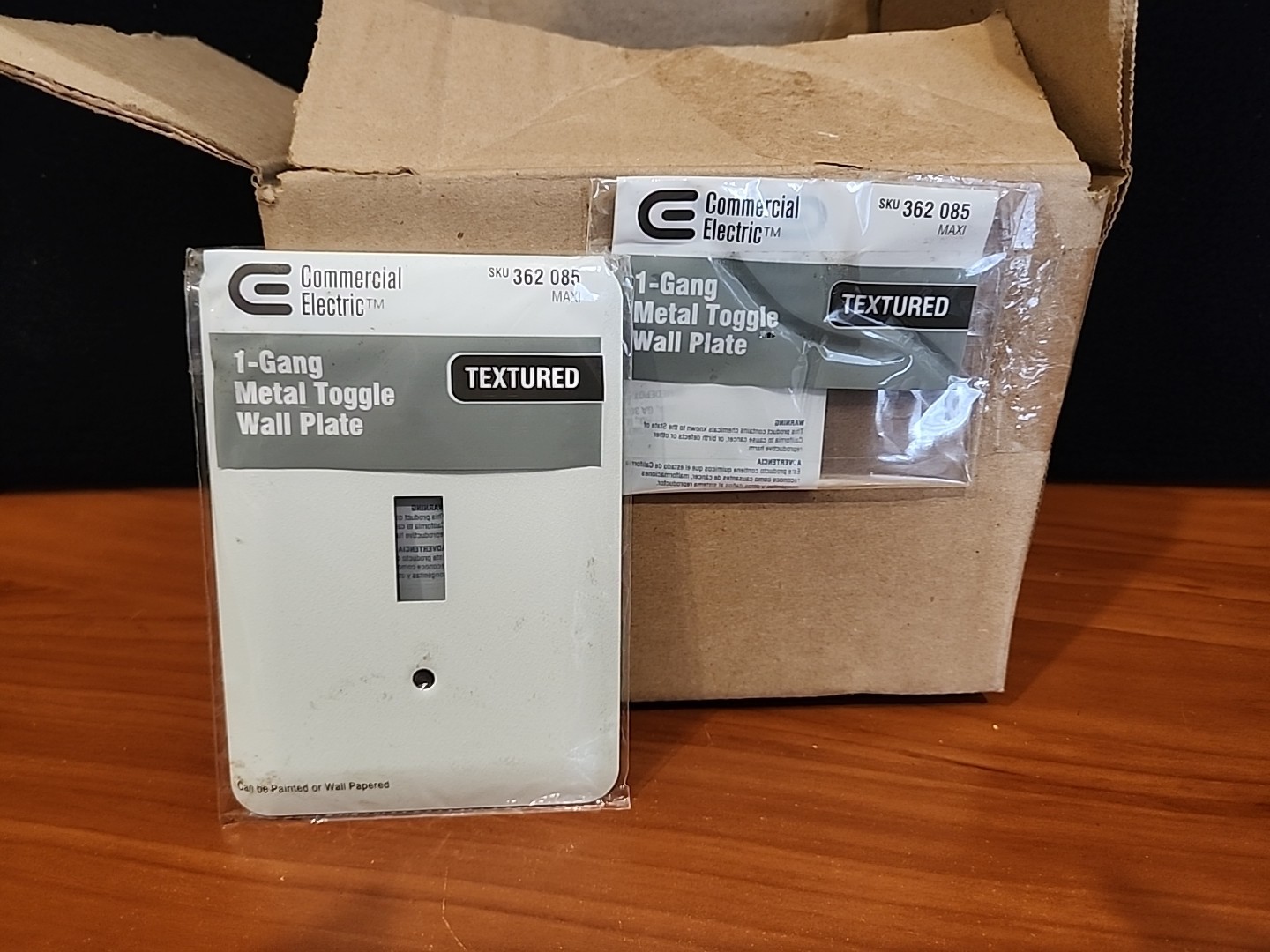 17 -Commercial Electric White 1-Gang Metal Duplex Outlet Wall Plate (Paintable)
