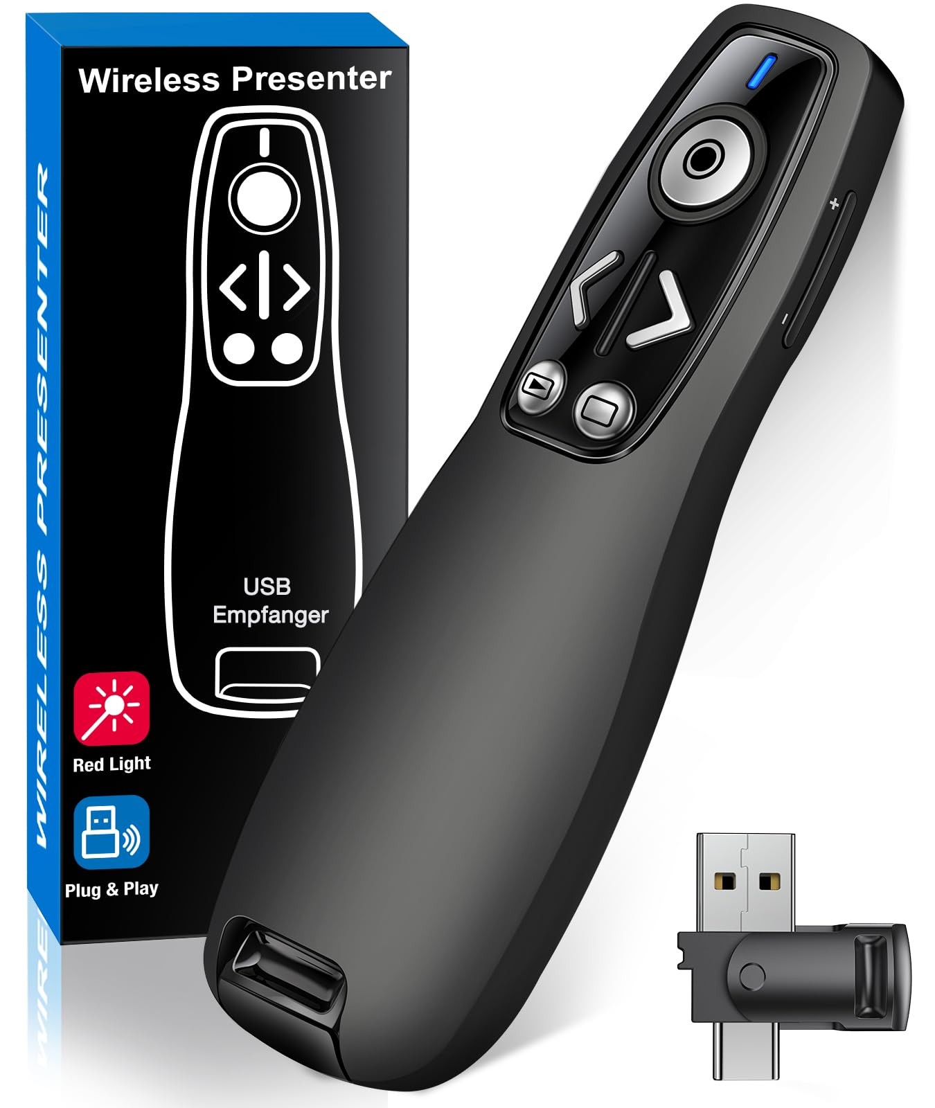 Presentation Clicker Wireless Presenter Remote for PowerPoint, Powerpoint Cli...
