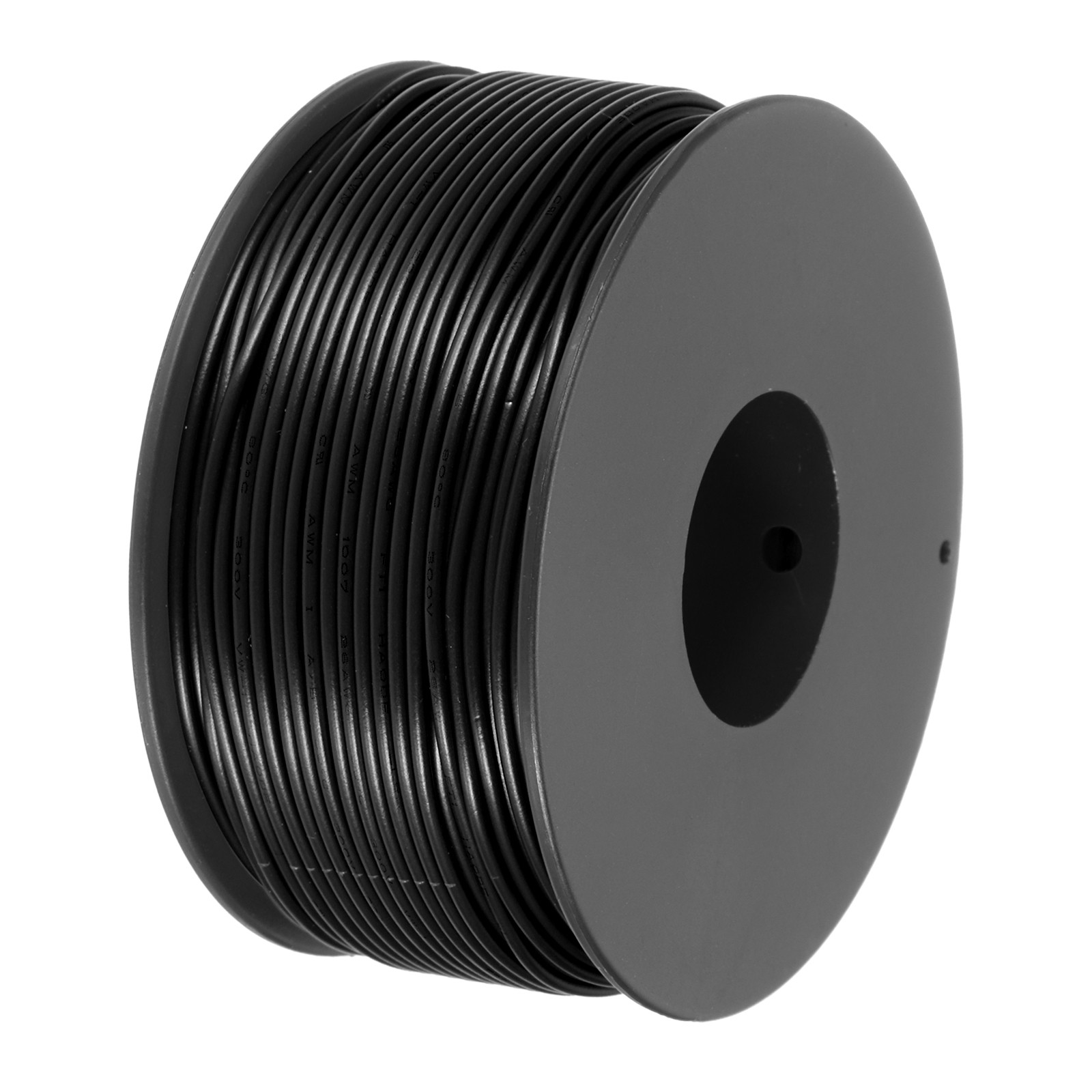 26AWG Stranded Wire PVC Hookup 50M/164ft Black, Electrical Wire UL1007 Spool