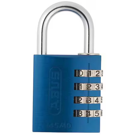 Abus 145/40 Blue Combination Padlock, 1 4/5In, Rectgle, Blue
