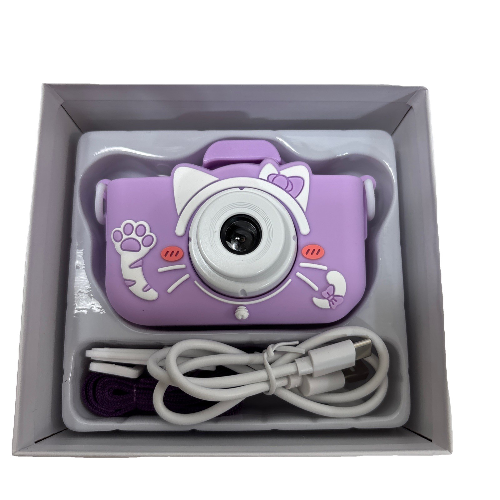 Goopow Kids Digital Video Camera Camcorder Purple Cat
