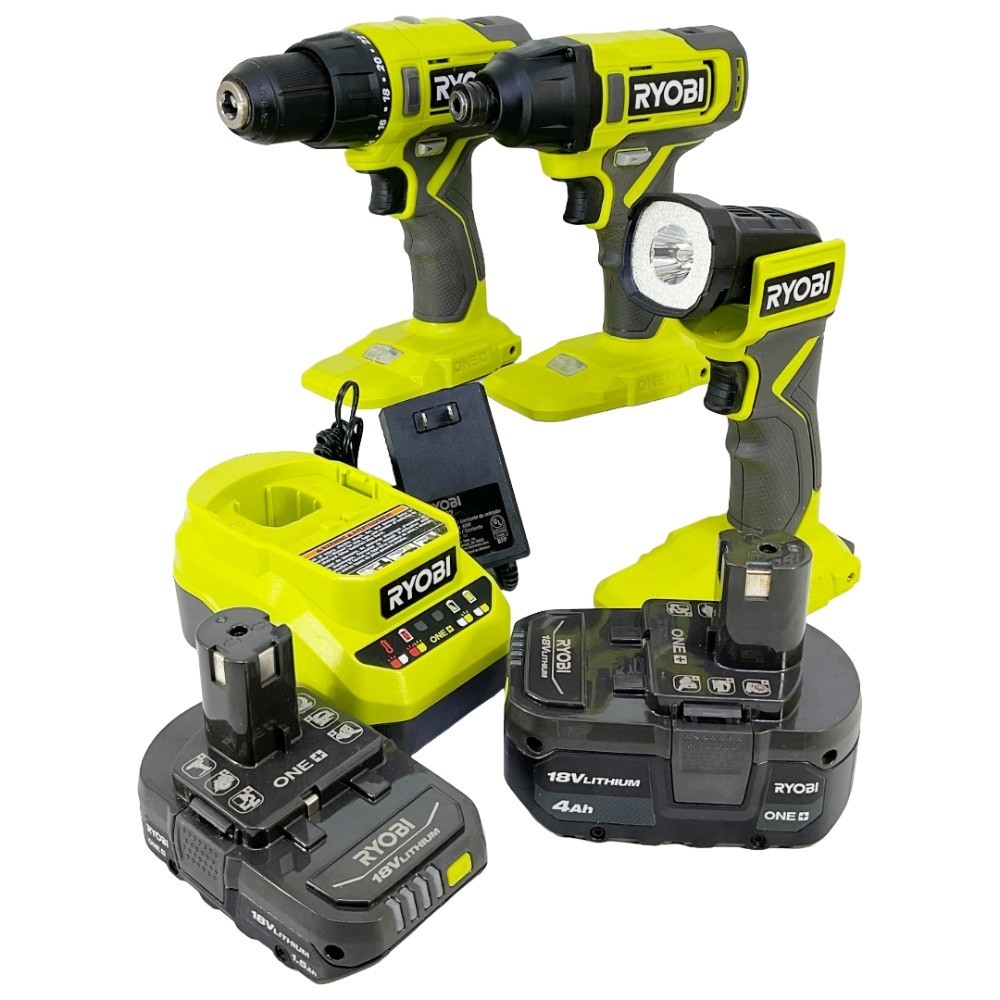 Ryobi PCL206 Drill-Diver/PCL235 Impact Diver/PCL660 LED Light Cordless Set