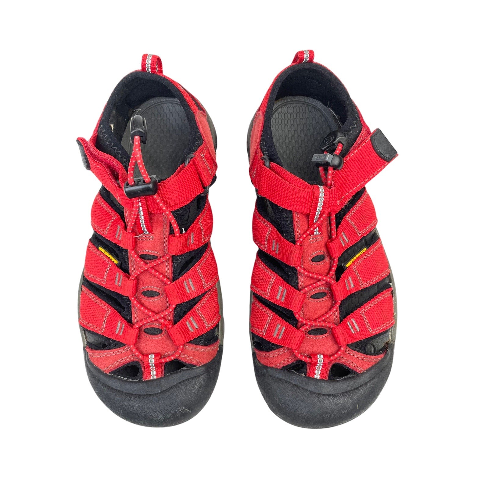 KEEN Big Kid's Newport H2 Sandal red Sz 4 Hook And Loop