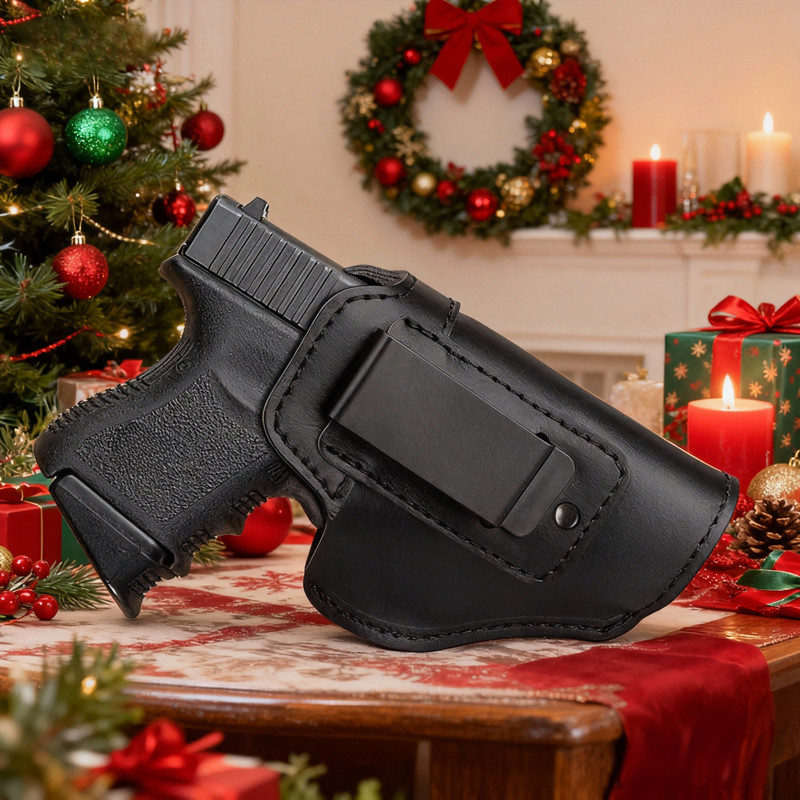 Universal Leather IWB Concealed Gun Pistol Holster for Glock Ruger Beretta S&W