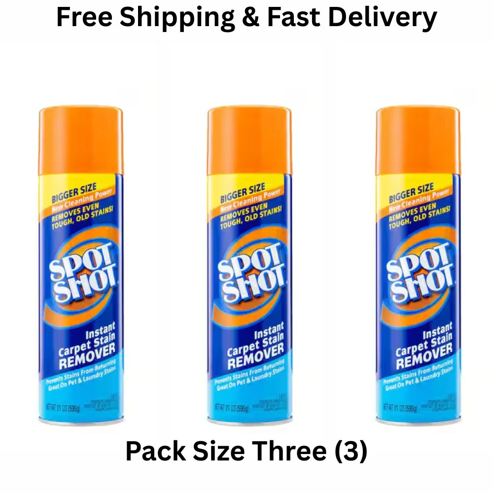 Lot of 3: Spot Shot Instant Carpet Stain Remover Aerosol, 21 oz. Cans