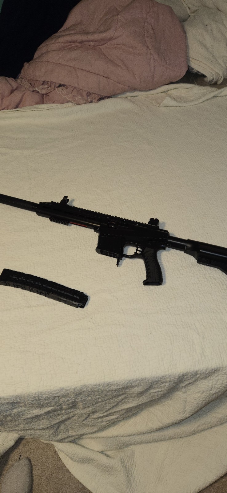 Painted & modded Game Face black foam blaster "gun" toy