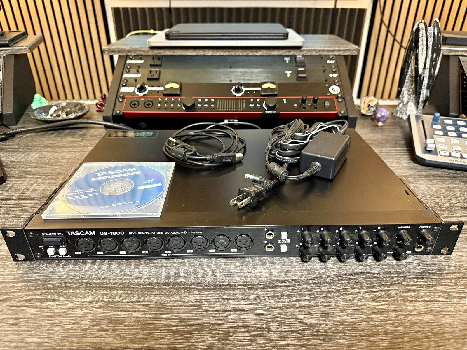 TASCAM US-1800 16x4 Rackmount USB Audio/MIDI Interface 24-bit/96kHz