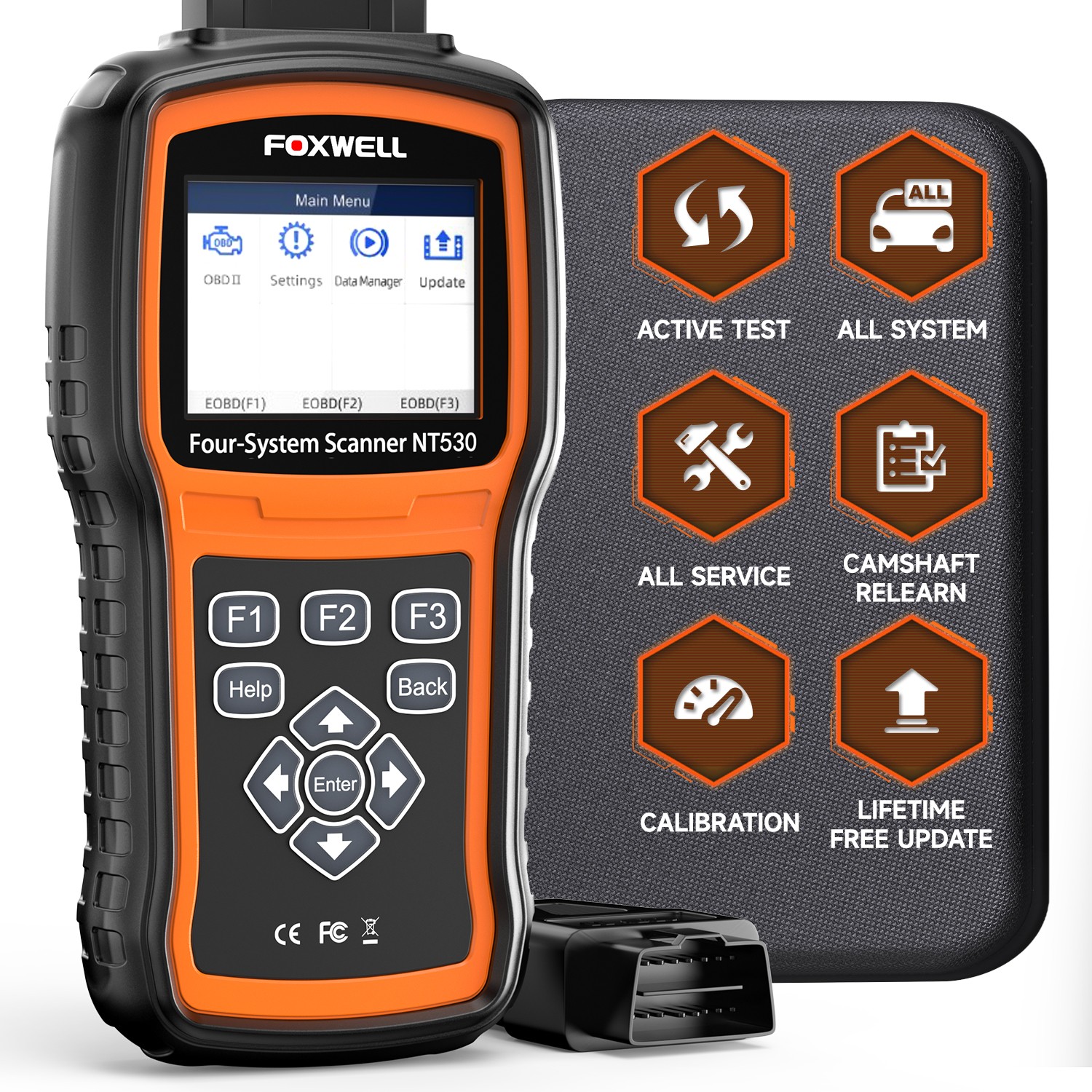 FOXWELL NT530 Plus for GM Car Bidirectional OBD2 Scanner Diagnostic BMS TPS