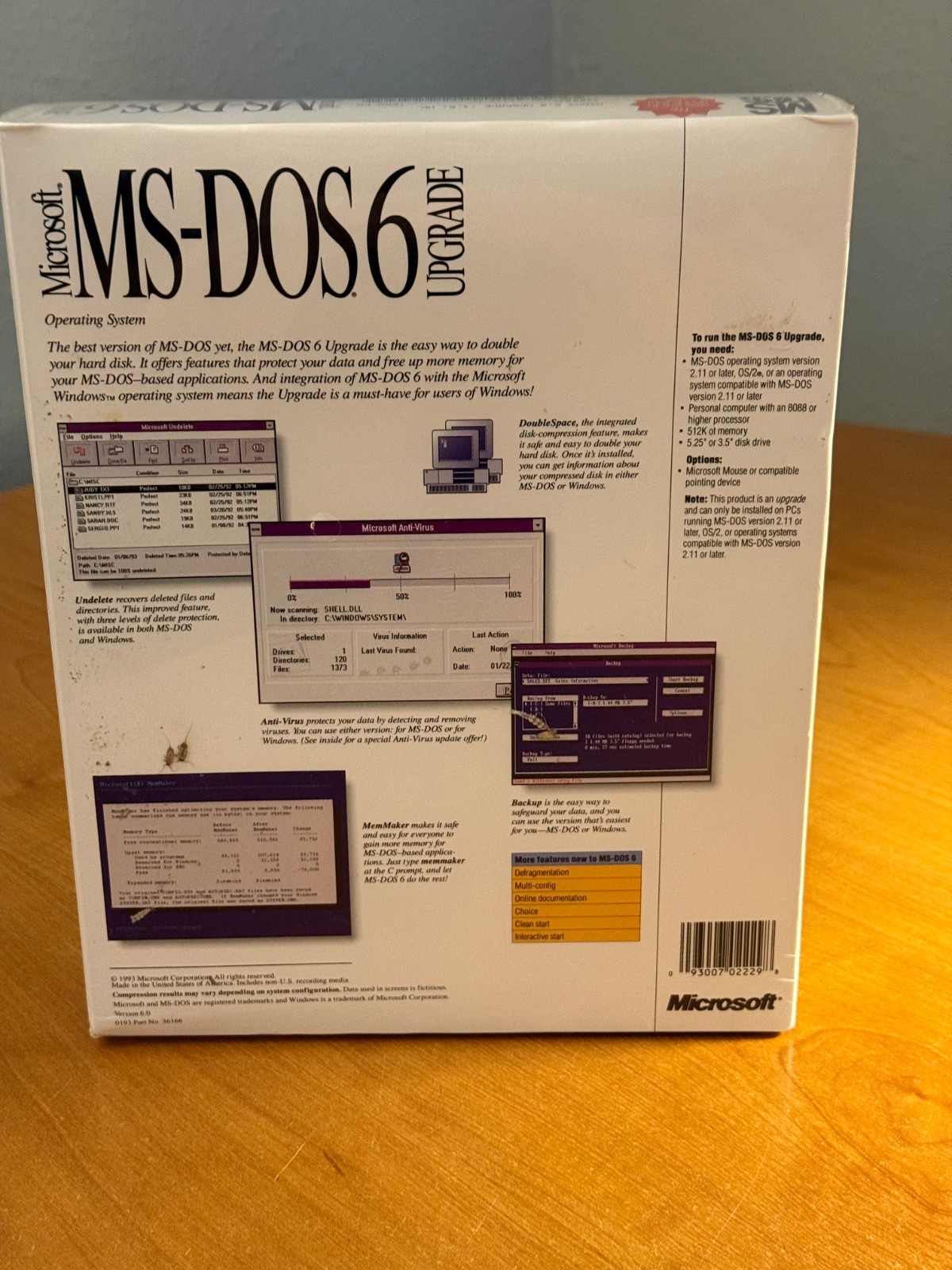 Vintage Microsoft MS DOS 6 Upgrade 3.5" Disks Operating System SEALED