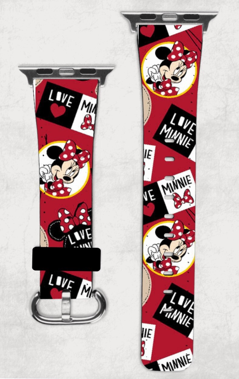 Disney I Love Minnie Mouse Apple Watch Band NEW 38/40/41 & 42/44/45 Valentine’s