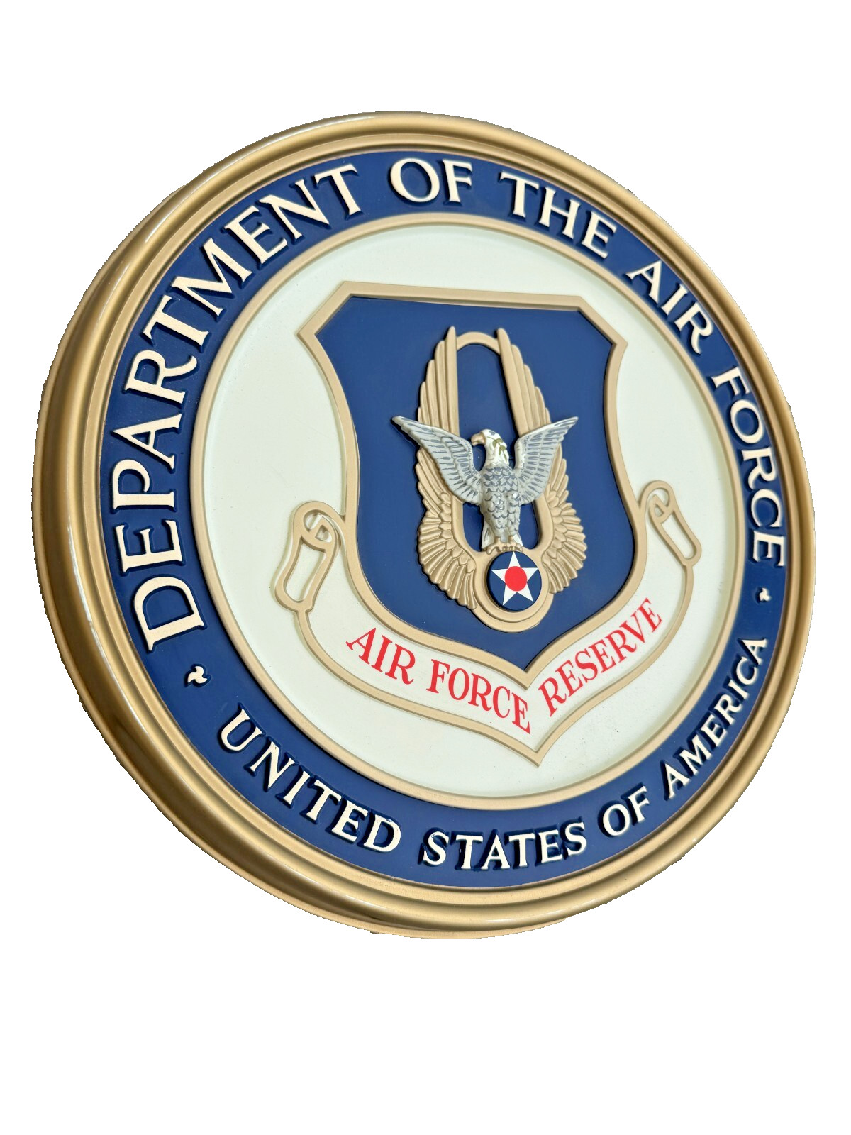 United States Air Force USAF Reserve 14.5" Official Round Wall Plaque Award