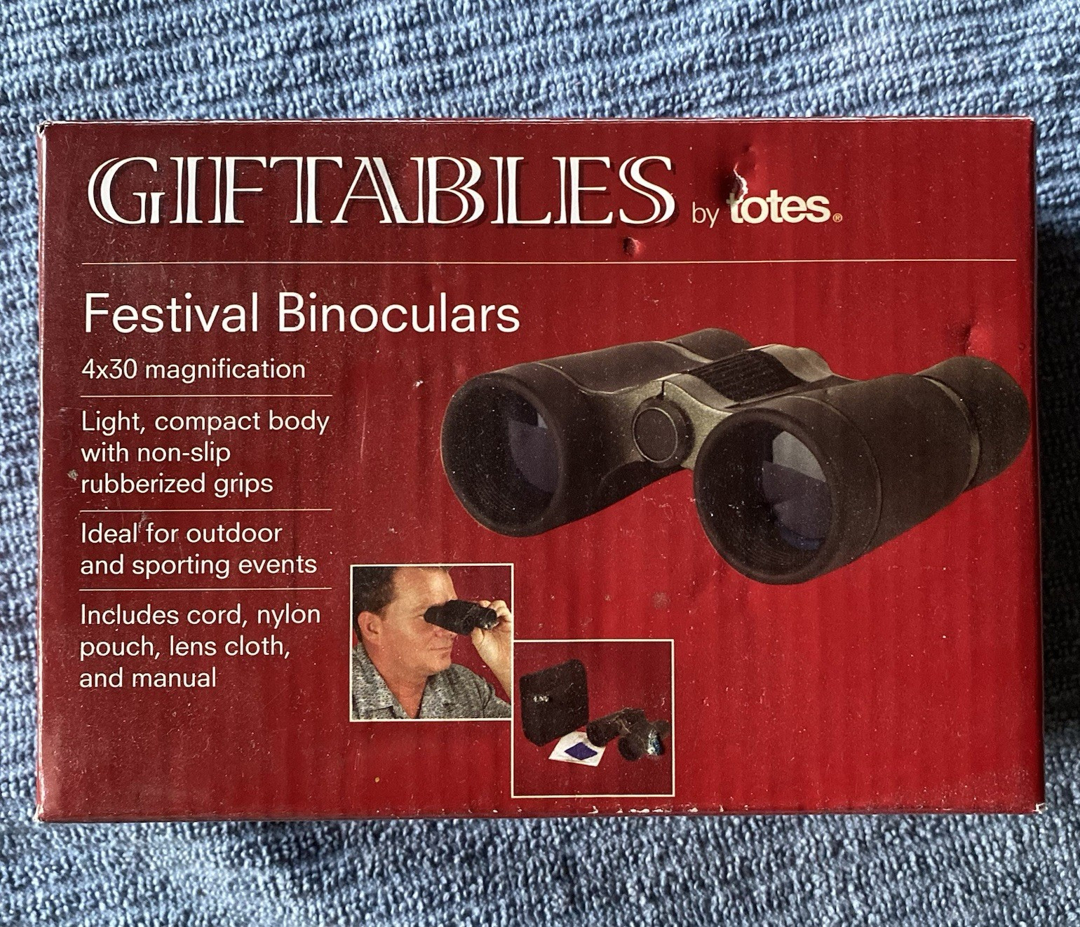 Giftables by totes Festival Binoculars 4x30 Porro Prism Coated Compact Black