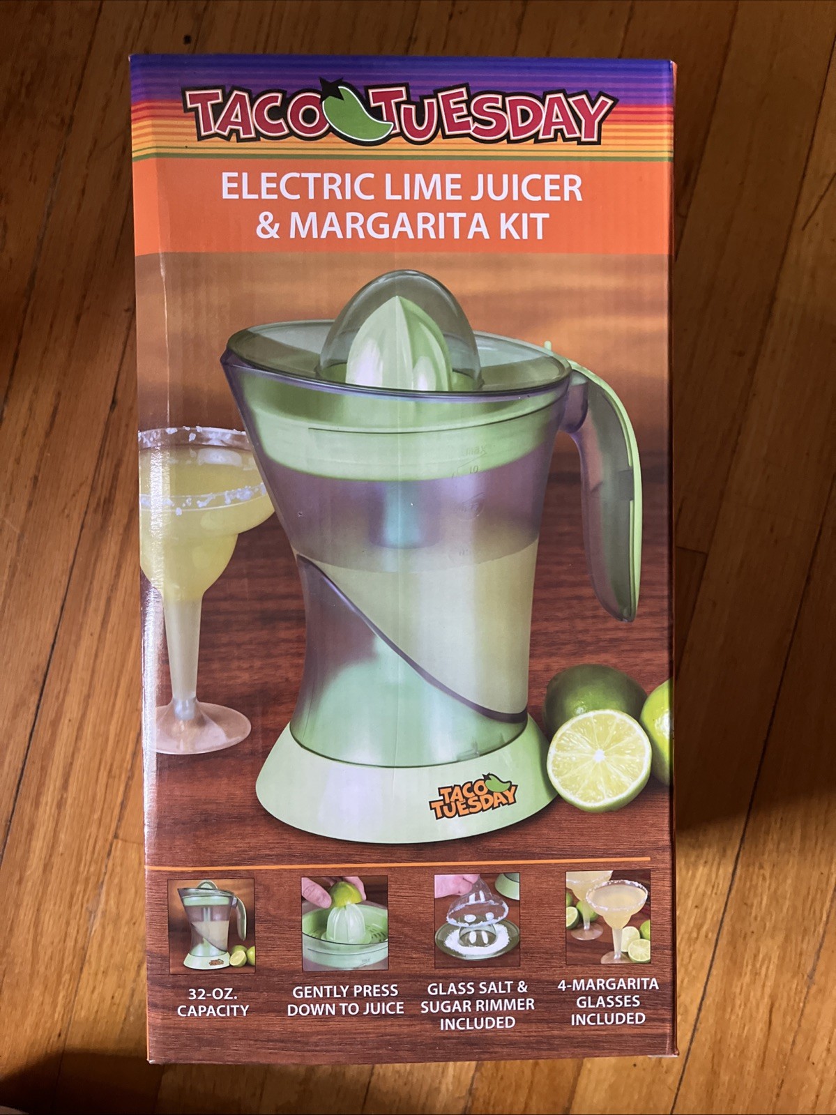 Taco Tuesday Electric Lime Juicer And Margarita Kit New In Open Box