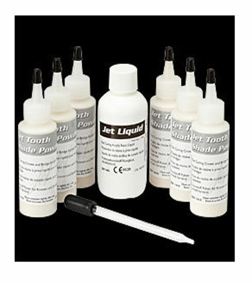 Lang Jet Tooth Shade (6/1 Kit) Fast Curing C&B Acrylic Resin Powder & Liquid