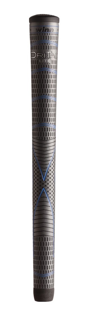Winn Dri-Tac Lite Midsize Tacky Wrap Golf Grip, Dark Gray - 6DTL-DG