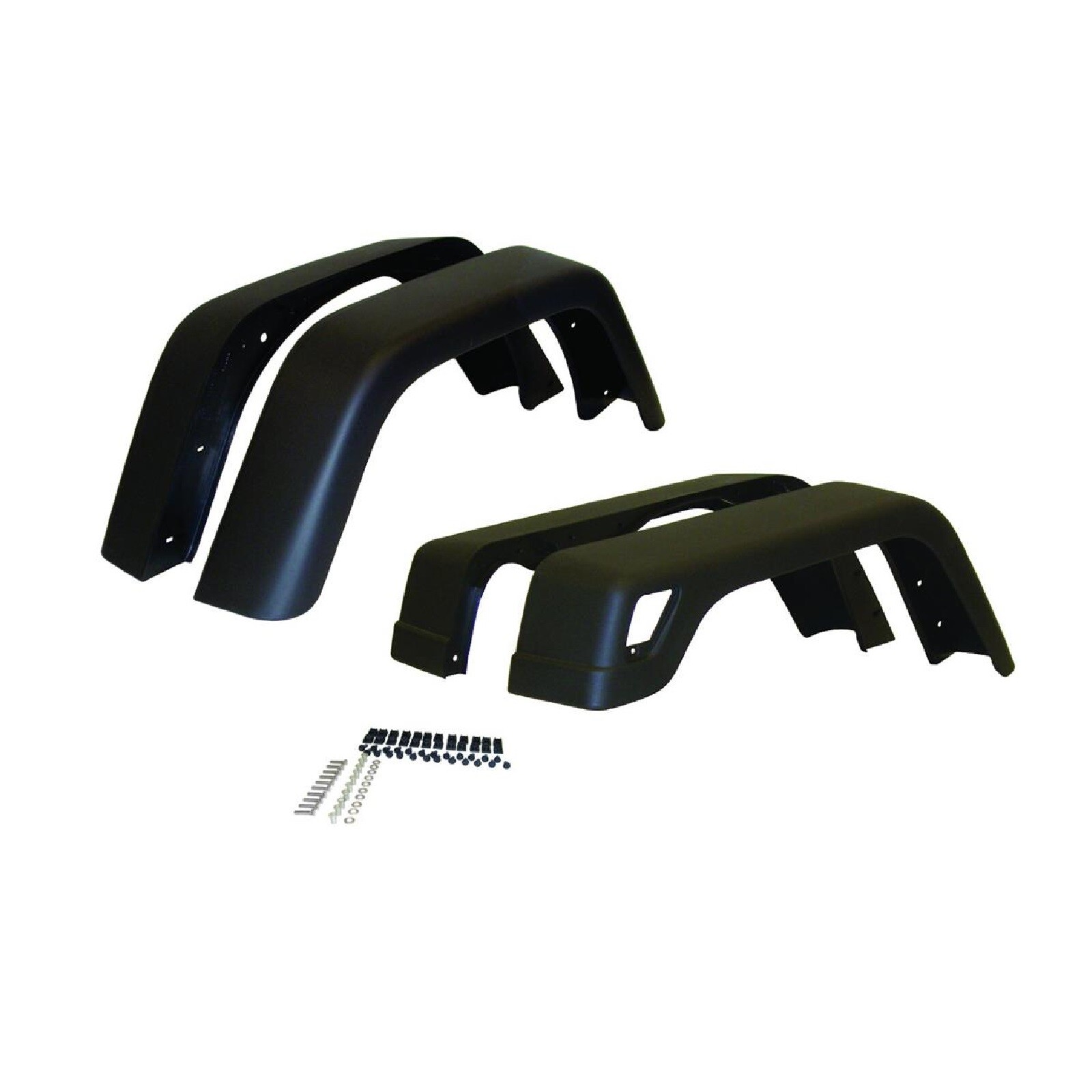 Crown Automotive Front & Rear Wide Fender Flares Kit for 97-06 Jeep Wrangler TJ