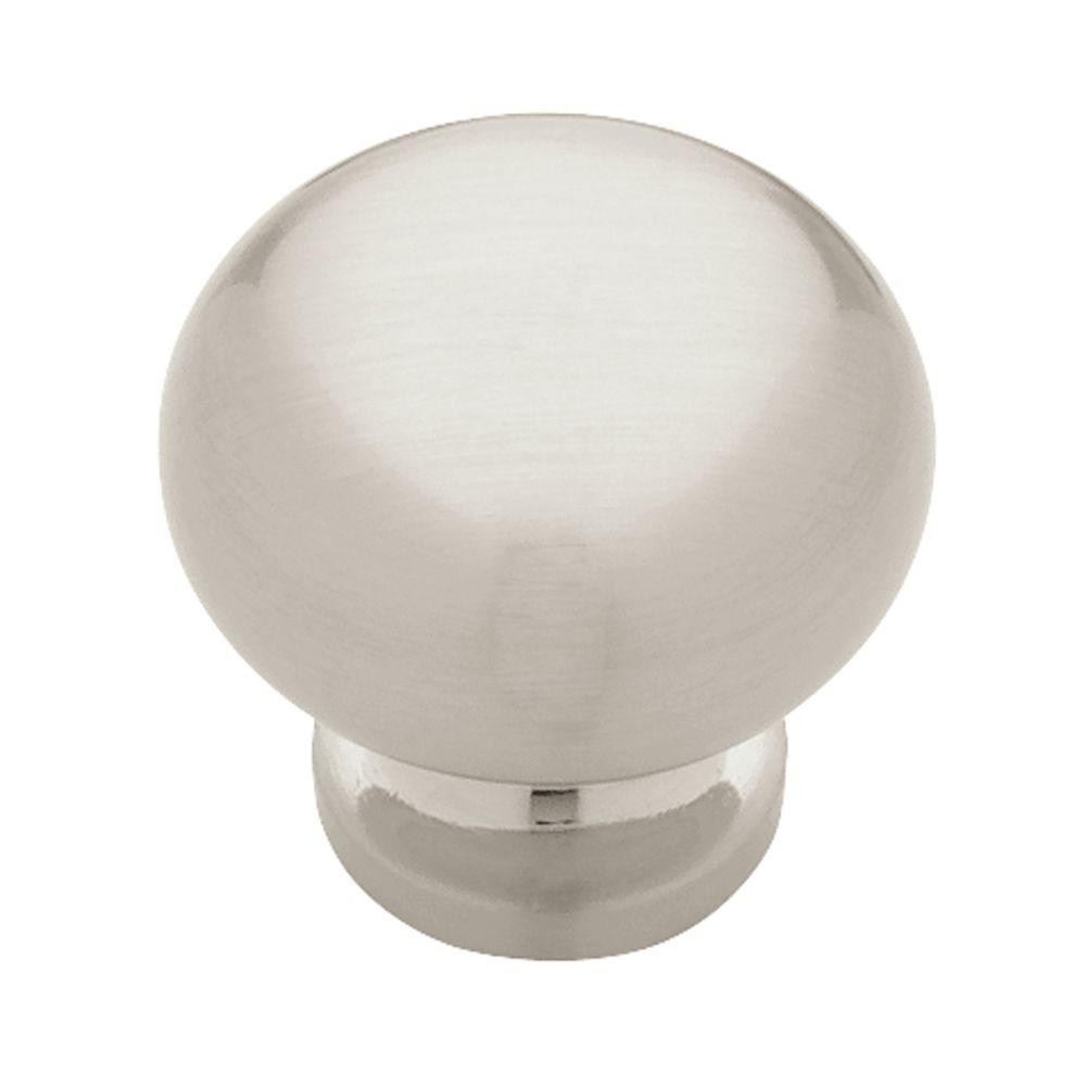 1-3/16" Knob Brushed Sterling Silver