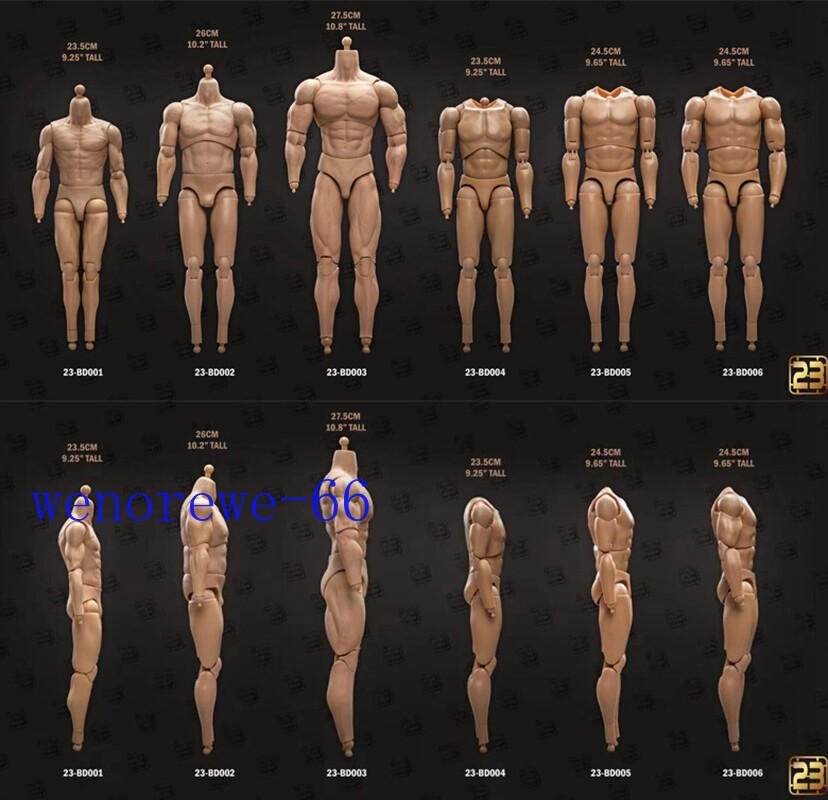 23Toys 1/6 Muscular Male Action Figure Body BD001-6 for 12" Hot Toy Phicen Head