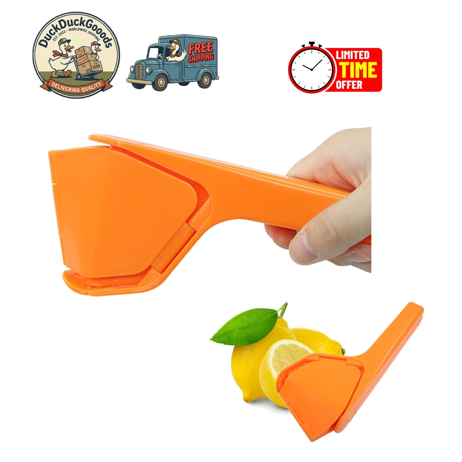Easy-Squeeze Citrus Juicer - Durable Manual Press for Fresh Lemon and Lime Juice