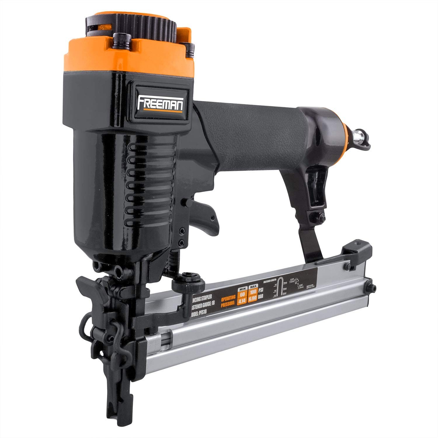 18-Gauge Pneumatic Fencing Stapler with Belt Hook - Heavy Duty, Lightweight, Eff