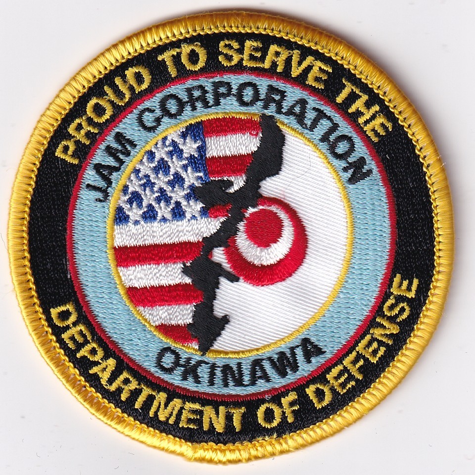 Jam Corporation Okinawa Proud to Serve Department of Defense patch