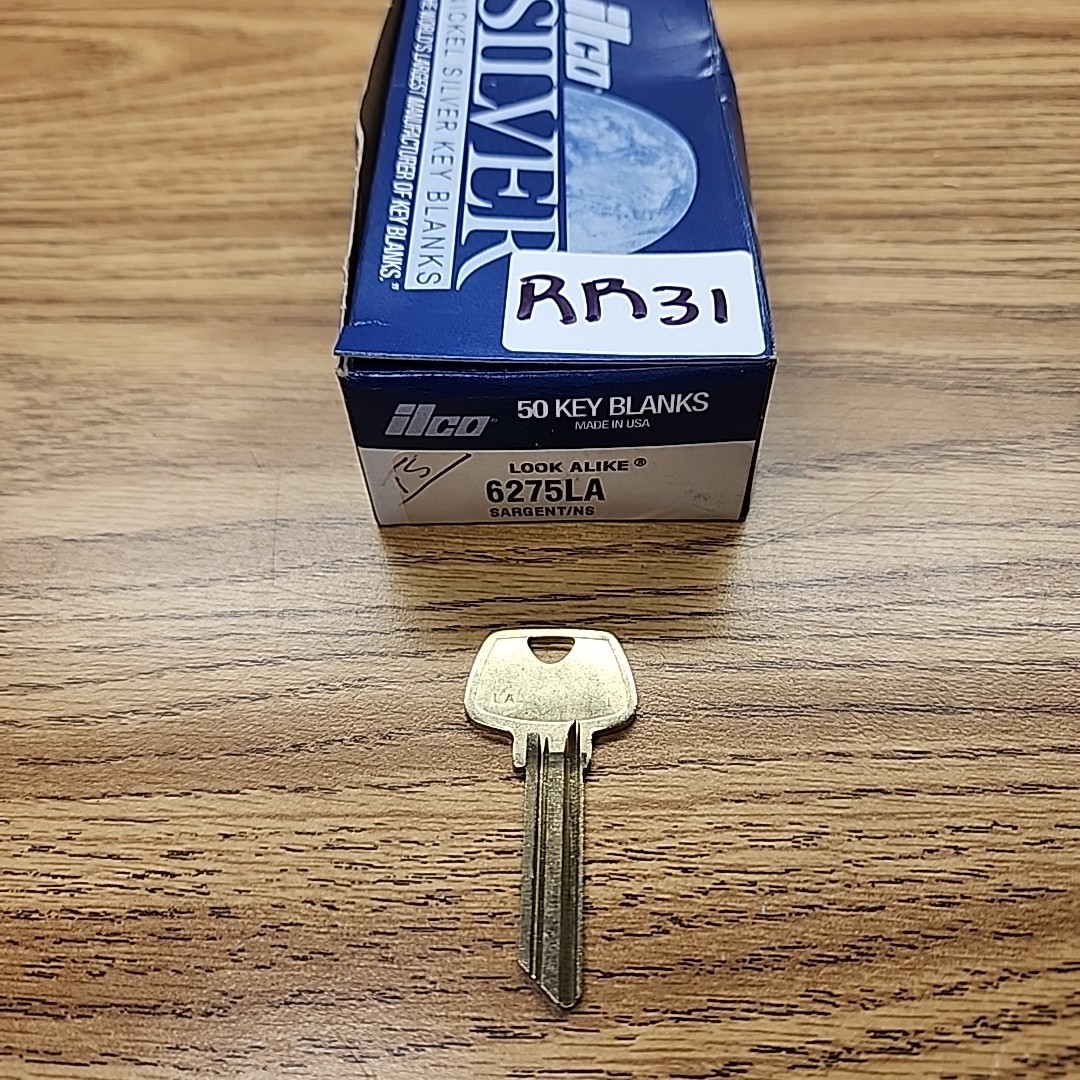 ILCO Nickel Silver Key Blanks 50 Pc. *6275LA Sargent/NS Look Alike*