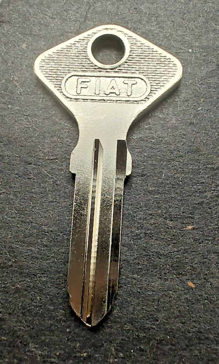 FIAT 124 SPIDER  DOOR AND TRUNK  KEY BLANK GENUINE FIAT
