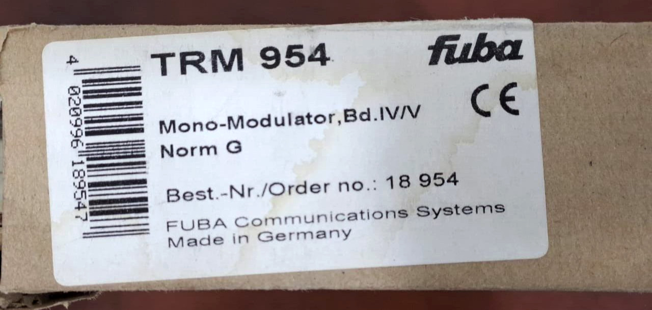 FUBA TRM 954 MONO - MODULATOR BD.IV/V COMMUNICATION SYSTEM