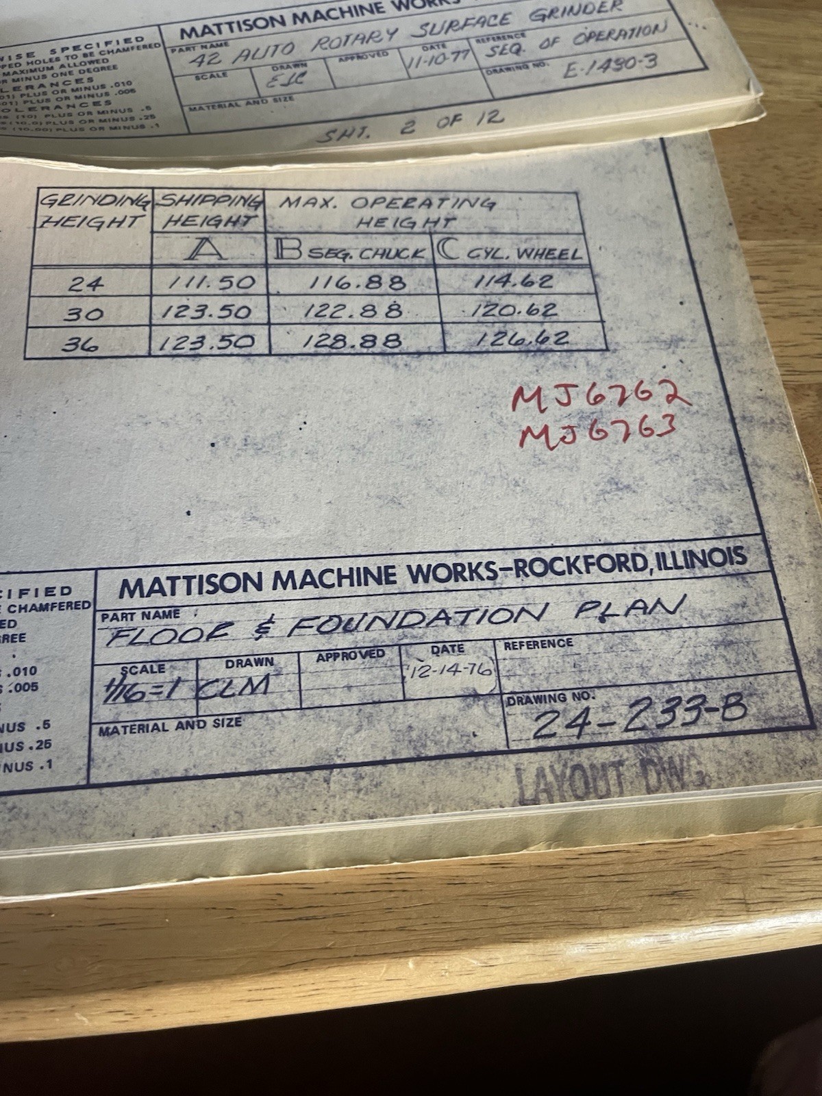 Mattison 42" Rotary Schematics-6 drawings