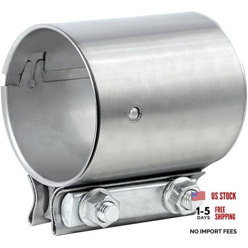 Exhaust Clamp Butt Joint Exhaust Band Clamp Sleeve Coupler 304 Stainless 3 inch