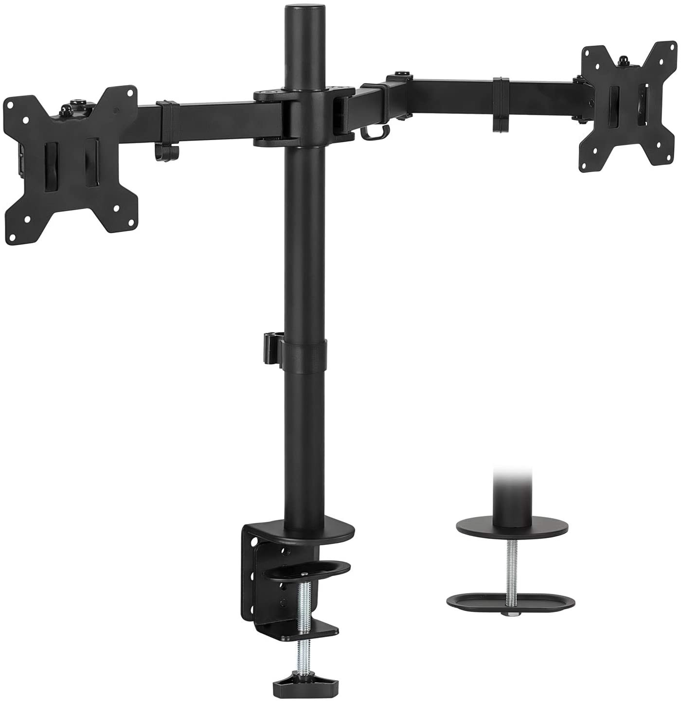 Mount-It! Dual Monitor Mount | Double Monitor Desk Stand | Two Heavy Duty Full M