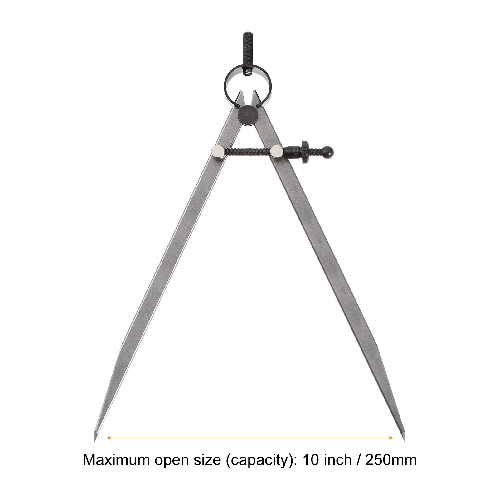 Spring Joint Caliper 10" 250mm Spring Divider Caliper with Solid Nut, Flat Leg