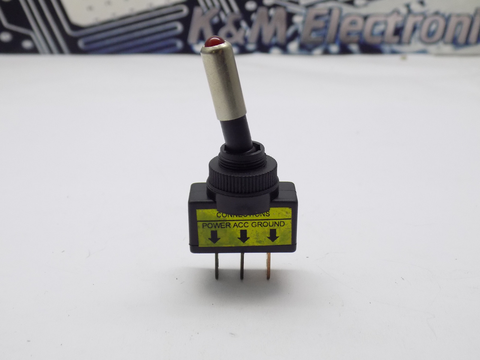 1x ASW-15D ON-OFF Toggle Switch 12VDC 20A Red Light