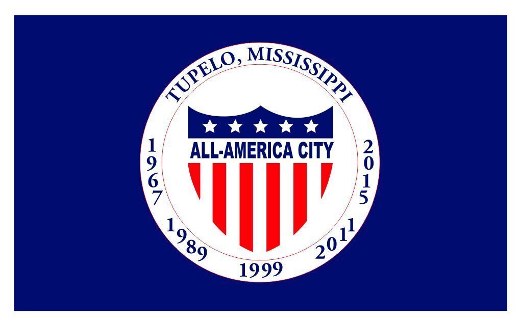 Tupelo Mississippi Flag Sticker Decal