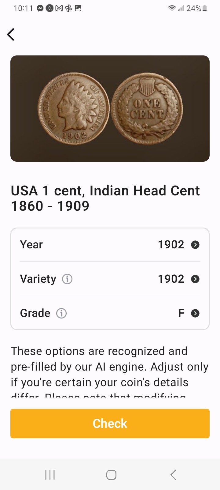 1902 Indian Head Penny 1c One Cent Free Shipping!